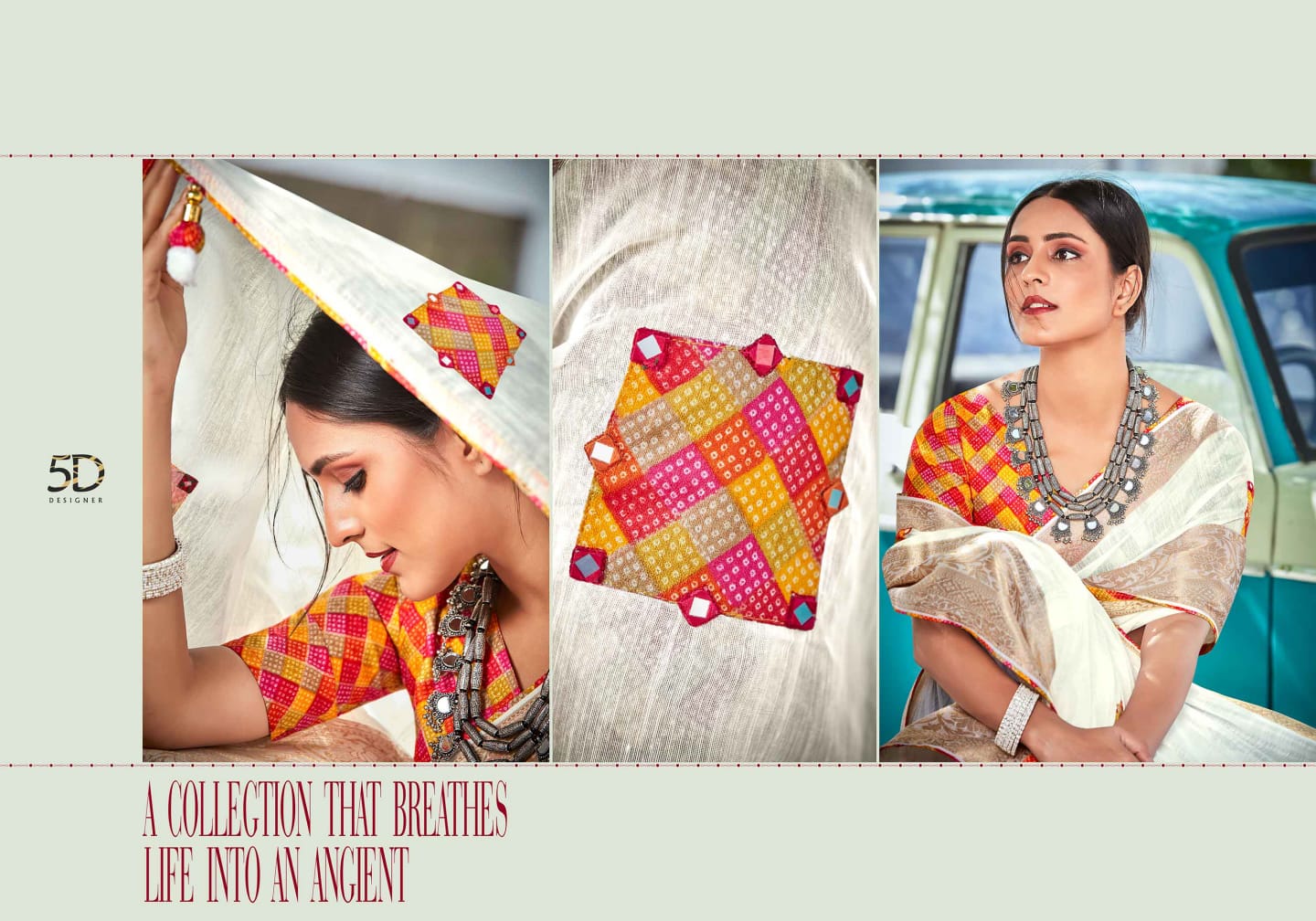 5D Designer Fancy Wear Designer Wholesale Saree Collection